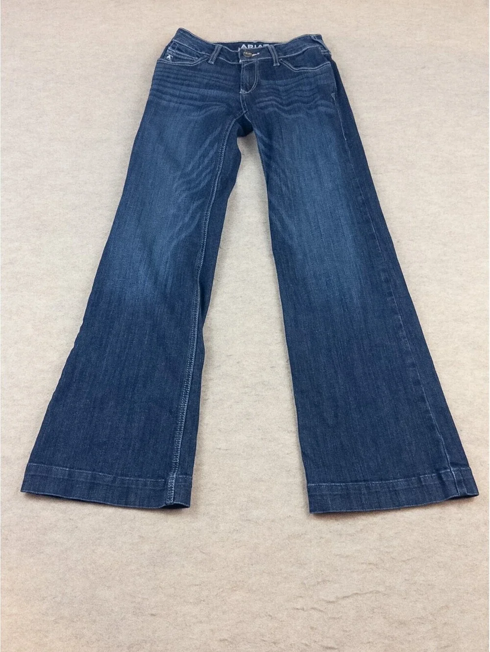 Ariat Denim Trouser Jeans Size 25R Wide Leg Blue